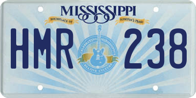 MS license plate HMR238