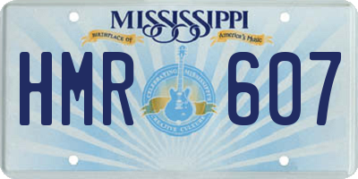 MS license plate HMR607