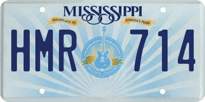 MS license plate HMR714