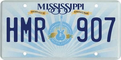 MS license plate HMR907