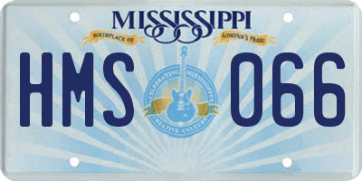 MS license plate HMS066