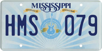 MS license plate HMS079