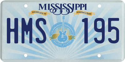 MS license plate HMS195