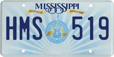 MS license plate HMS519