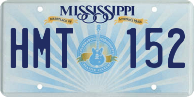 MS license plate HMT152