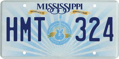 MS license plate HMT324