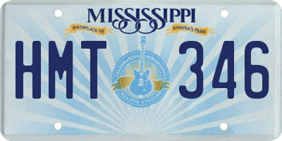 MS license plate HMT346