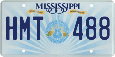 MS license plate HMT488