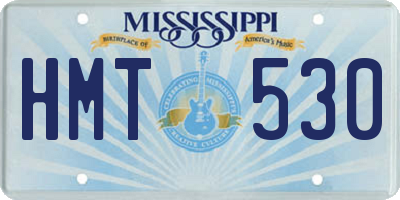 MS license plate HMT530