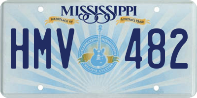 MS license plate HMV482