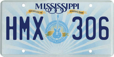 MS license plate HMX306
