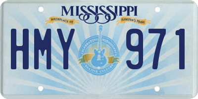 MS license plate HMY971