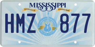 MS license plate HMZ877