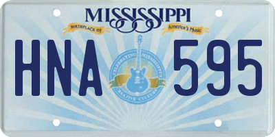 MS license plate HNA595