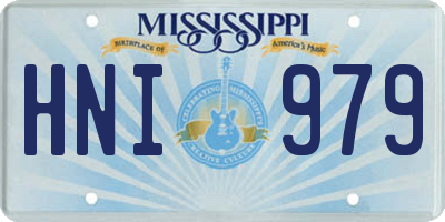 MS license plate HNI979