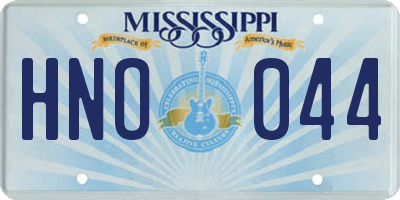 MS license plate HNO044