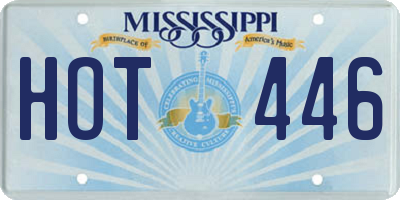 MS license plate HOT446