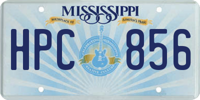MS license plate HPC856
