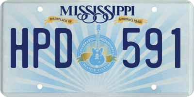 MS license plate HPD591