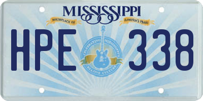 MS license plate HPE338