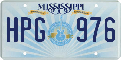 MS license plate HPG976