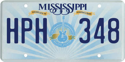 MS license plate HPH348