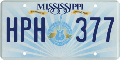 MS license plate HPH377