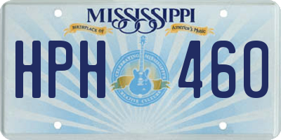 MS license plate HPH460