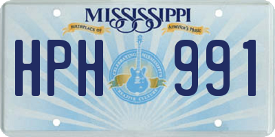 MS license plate HPH991