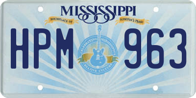 MS license plate HPM963