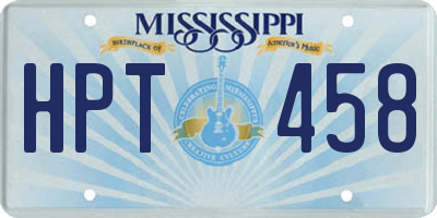 MS license plate HPT458