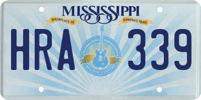 MS license plate HRA339
