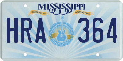 MS license plate HRA364