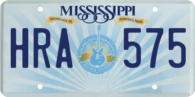 MS license plate HRA575