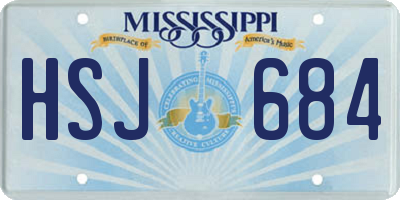 MS license plate HSJ684