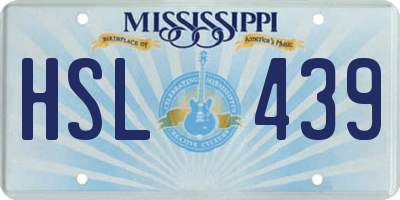 MS license plate HSL439