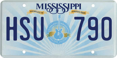 MS license plate HSU790