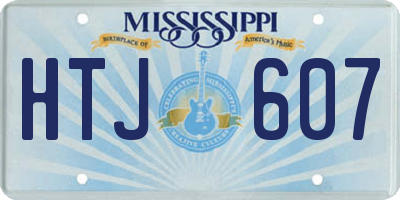 MS license plate HTJ607