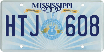 MS license plate HTJ608