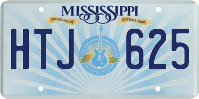 MS license plate HTJ625