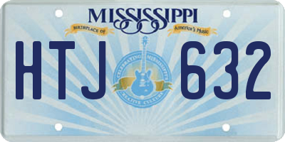 MS license plate HTJ632