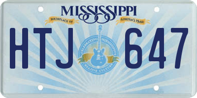 MS license plate HTJ647