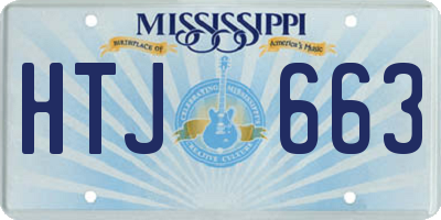 MS license plate HTJ663