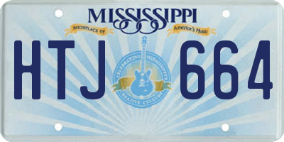 MS license plate HTJ664