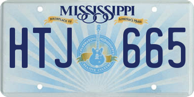 MS license plate HTJ665