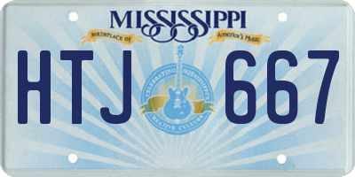 MS license plate HTJ667