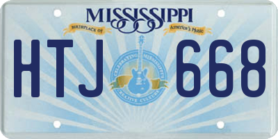 MS license plate HTJ668