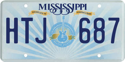 MS license plate HTJ687
