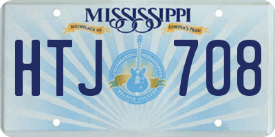 MS license plate HTJ708