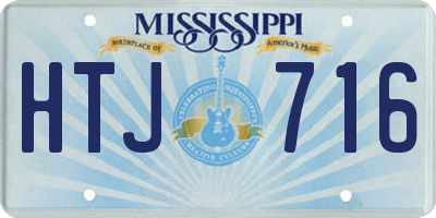 MS license plate HTJ716
